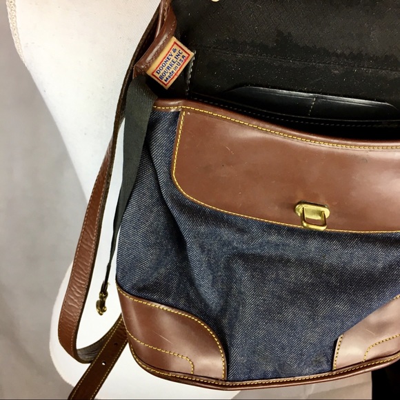Dooney & Bourke Denim/Leather Backpack Authentic - Picture 7 of 8